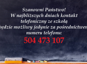 Kontakt telefoniczny ze szkołą