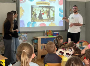 Zajęcia ze studentami z Hiszpanii.
