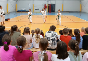 Pokaz karate w wykonaniu uczniów naszej szkoły.