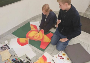 Uczestnicy projektu podczas jednych z zajęć projektowych.