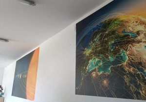 Fototapety na ścianach nowej pracowni.