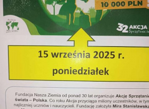 Plakat informujący o akcji Sprzątania świata.