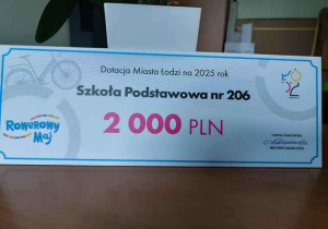 Voucher dla szkoły na kwotę 2000,00 zł
