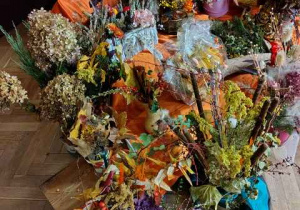 Bukiety z suchych kwiatów.