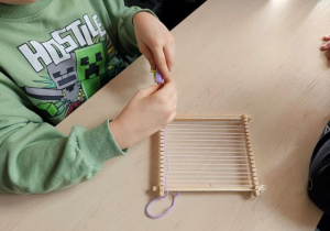 Pierwsze kroki w tkaniu.