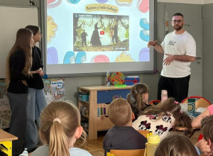Zajęcia ze studentami z Hiszpanii.