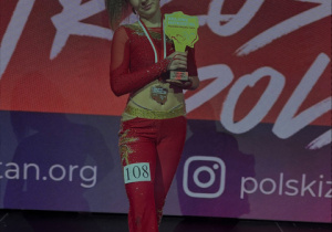 Zuzia podczas Mistrzostw Polski w tańcu.