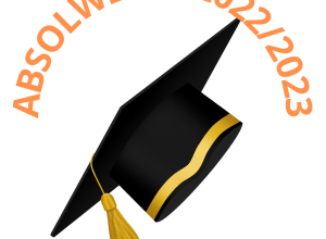 Czapka absolwenta z napisem u góry - Absolwenci 2022/2023